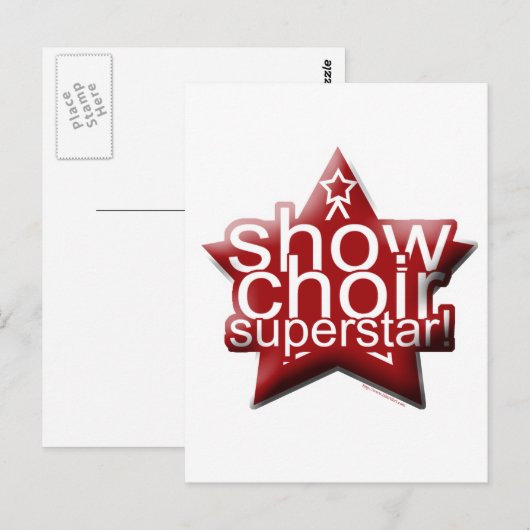 Show Chor Superstar! Postkarte (Vorne/Hinten)