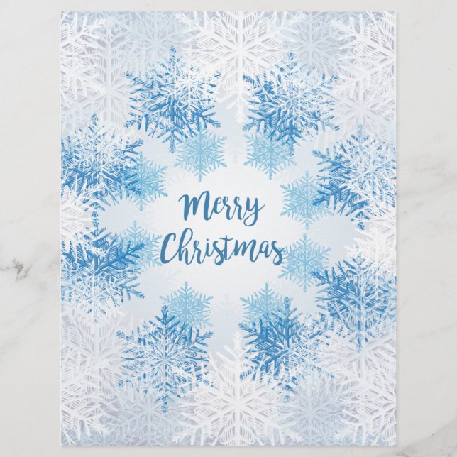 SHOW FLAKES PATTERN Frohe Weihnachten (Vorderseite)