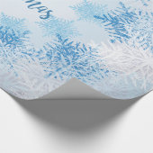 SHOW FLAKES PATTERN Frohe Weihnachten Geschenkpapier (Ecke)