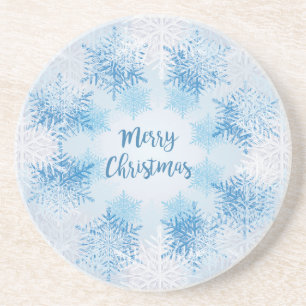 SHOW FLAKES PATTERN Frohe Weihnachten Getränkeuntersetzer