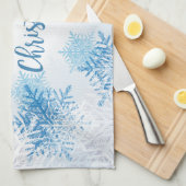 SHOW FLAKES PATTERN Frohe Weihnachten Handtuch (Viertel Falte)