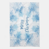 SHOW FLAKES PATTERN Frohe Weihnachten Handtuch (Vertikal)