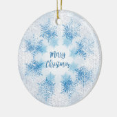 SHOW FLAKES PATTERN Frohe Weihnachten Keramikornament (Links)