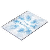 SHOW FLAKES PATTERN Frohe Weihnachten Notizblock (Linke Seite)