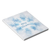 SHOW FLAKES PATTERN Frohe Weihnachten Notizblock (angewinkelt)