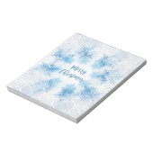SHOW FLAKES PATTERN Frohe Weihnachten Notizblock (Rotiert)