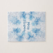 SHOW FLAKES PATTERN Frohe Weihnachten Puzzle (Horizontal)