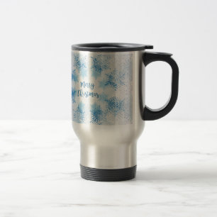 SHOW FLAKES PATTERN Frohe Weihnachten Reisebecher
