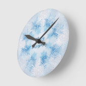 SHOW FLAKES PATTERN Frohe Weihnachten Runde Wanduhr (Winkel)