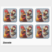 “Show Glam” Cheesy Chickens Sticker (Blatt)