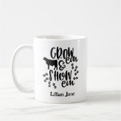 Show Heifer Custom Name Kaffeetasse (Links)