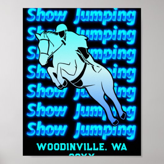 Show Jumng Event Or Location Date Name T Shirt  Poster (Vorne)