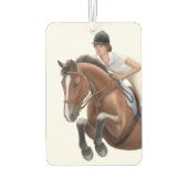 Show Jumping Reitpferd Air Freshener Autolufterfrischer (Rückseite)