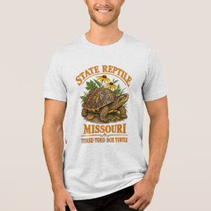 Show-Me Region Dreizehen-Schienenschildkröte (Terr Tri-Blend Shirt