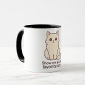 "Show Me Your Cat"-Tasse - Niedliche Black Cat Ill Tasse (Vorderseite Links)