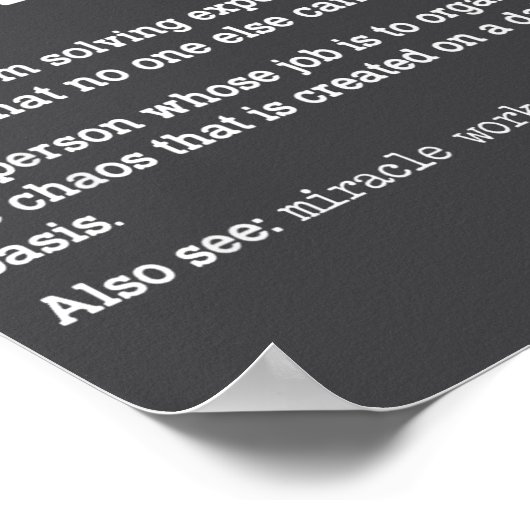 Show Supervisor A Problem Solving Expert Who Fixes Poster (Ecke)