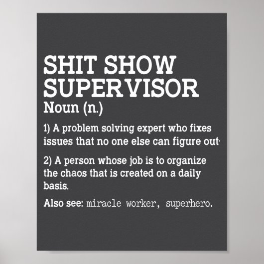Show Supervisor A Problem Solving Expert Who Fixes Poster (Vorne)
