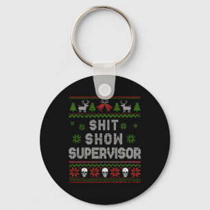 - Show Supervisor Christmas Sweater Funny Ugly Xma Schlüsselanhänger