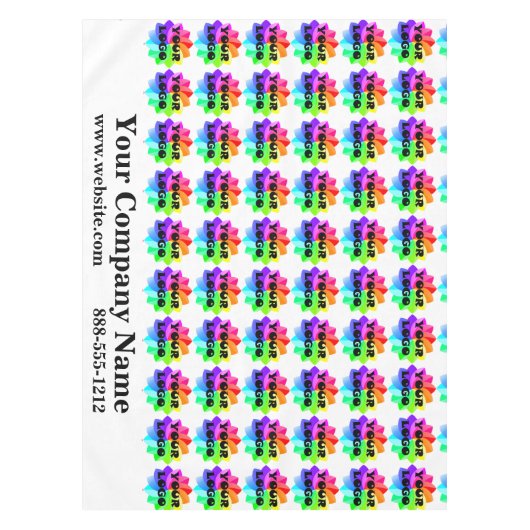 Show Tableclout Custom Logo Business Tischdecke (Vorderseite)