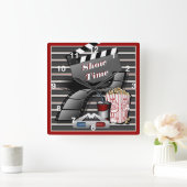 Show Time Movie Theater Quadratische Wanduhr (Zuhause)