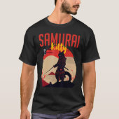 Show Your Feline Side Custom Samurai Kitty T-Shirt (Vorderseite)