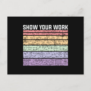 Show Your Work, Math Teacher Postkarte