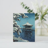 Showa Era, Winter von Tsuchiya Koitsu Postkarte (Stehend Vorderseite)
