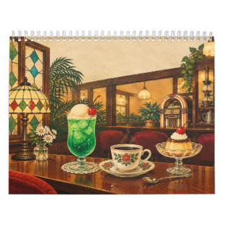 Showa Retro Japanese Kissaten Calendar Kalender