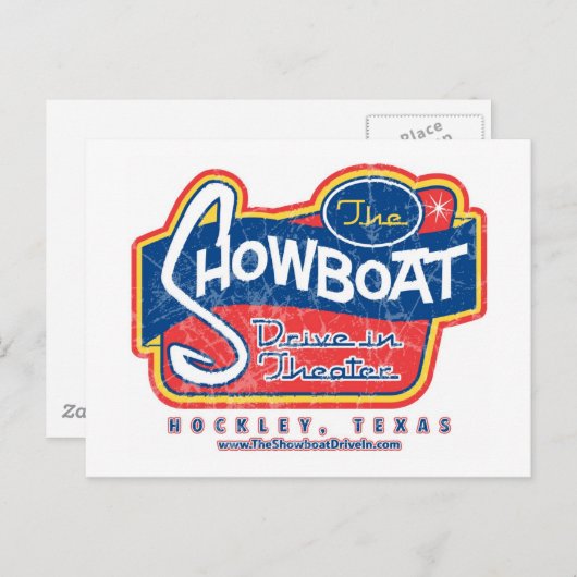 Showboat Drive in Post Card Postkarte (Vorne/Hinten)