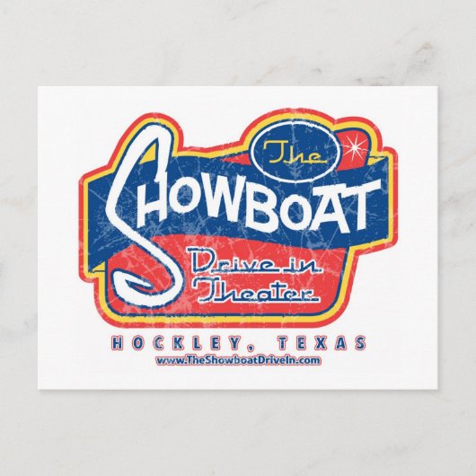 Showboat Drive in Post Card Postkarte (Vorderseite)