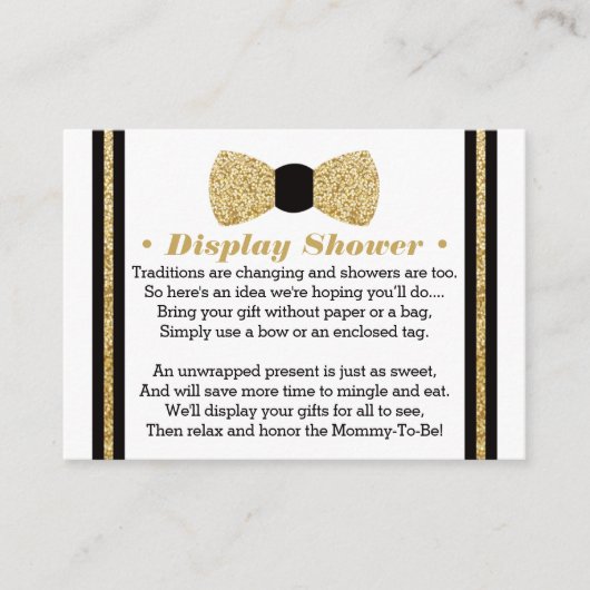 Showcard, Kleiner Mann, Krawatte Bow Begleitkarte (Vorderseite)