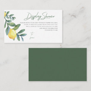 Showcard, No Wrap, Lemon Brautparty Begleitkarte
