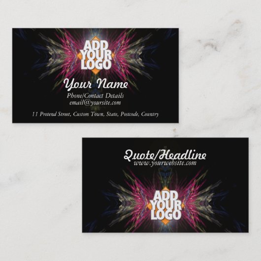 Showcase IT Business (mit Logo-Platz) Visitenkarte (Vorne/Hinten)