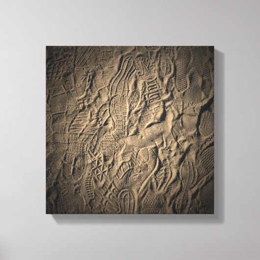 Showdrucke im Sand Leinwanddruck (Vorderseite)