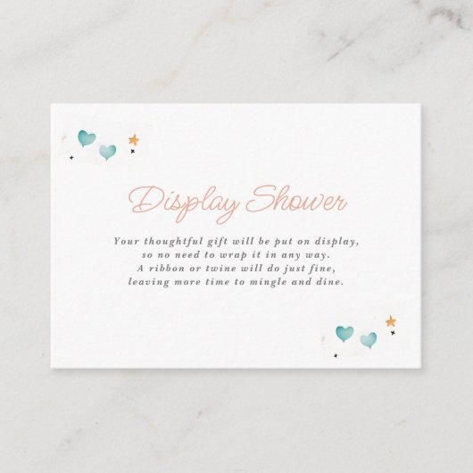 Showdusche für elektrische Herzen und Sterne Begleitkarte (Vorderseite)