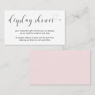 Showdusche Mädchen Herz Pink einfache Babydusche Begleitkarte