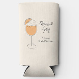 Shower and Spritz Bubbly Cocktail Bridal Shower Selters Dosenkühler