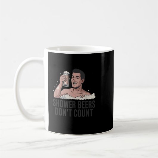 Shower Beers Don’t Count Funny Beer Lover Retro Kaffeetasse (Links)