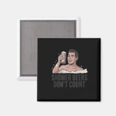 Shower Beers Don’t Count Funny Beer Lover Retro  Magnet (Vorderseite/Rückseite)