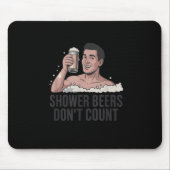 Shower Beers Don’t Count Funny Beer Lover Retro Mousepad (Vorne)
