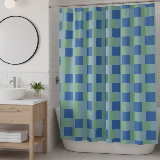 Shower curtain, checkered, colorful, design duschvorhang