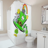 Shower Curtain Happy St. Patrick's Day Rabbit Duschvorhang (Beispiel)