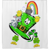 Shower Curtain Happy St. Patrick's Day  Rabbit Duschvorhang (Vorderseite)