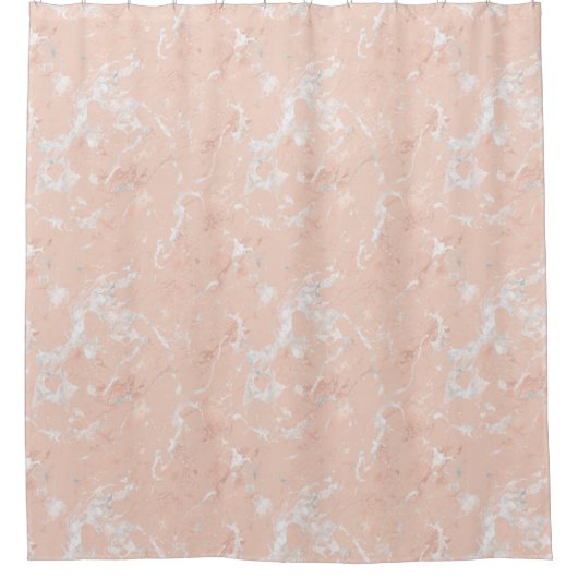 Shower Curtain - Rose Gold Marble Pattern Duschvorhang (Vorderseite)