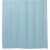 Shower curtain with a light blue and white  duschvorhang (Vorderseite)