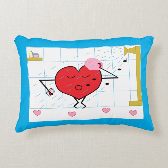 Shower Love: Blue Dekokissen (Vorderseite)