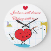 Shower Love Flows: Große Wanduhr (Vorderseite)