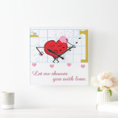 Shower Love:  Quadratische Wanduhr (Zuhause)