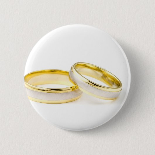 Shower Party Bride Groom Love Wedding Rings Button (Vorderseite)