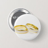 Shower Party Bride Groom Love Wedding Rings Button (Vorne & Hinten)
